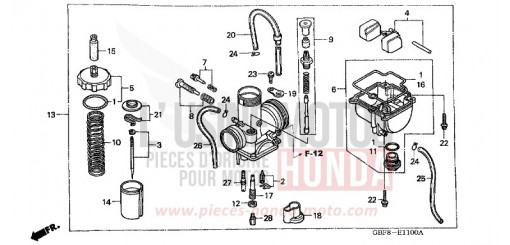 CARBURATORE (CR85R3,4/RB3,4) CR85RB3 di 2003